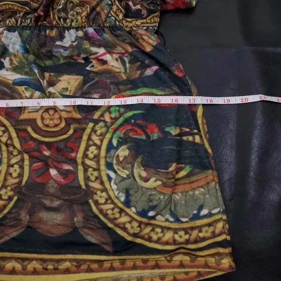 𝅺Desigual Scroll Medallion Egyptian Embroidered Sleeveless Blouson Dress S - Picture 8 of 13